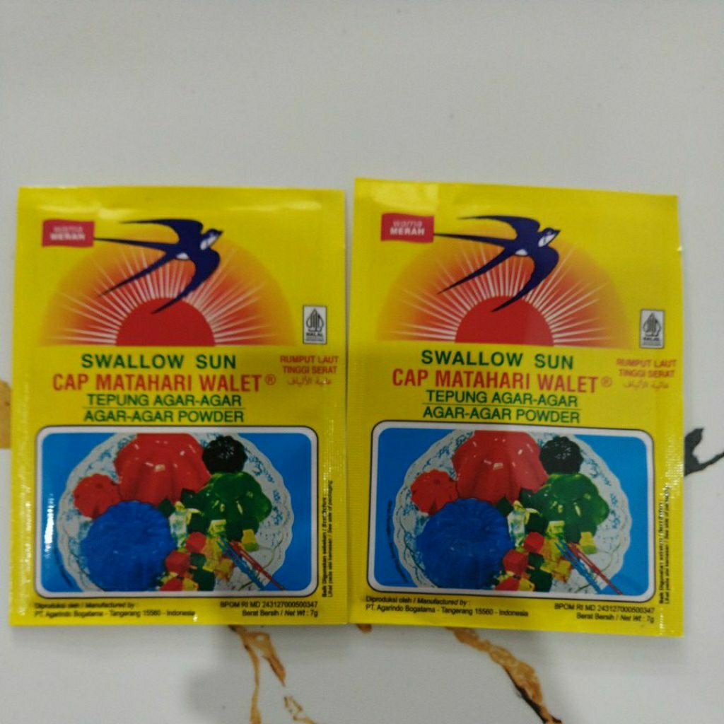 

Tepung Agar Agar Swallow Sun 1 Sachet Merah