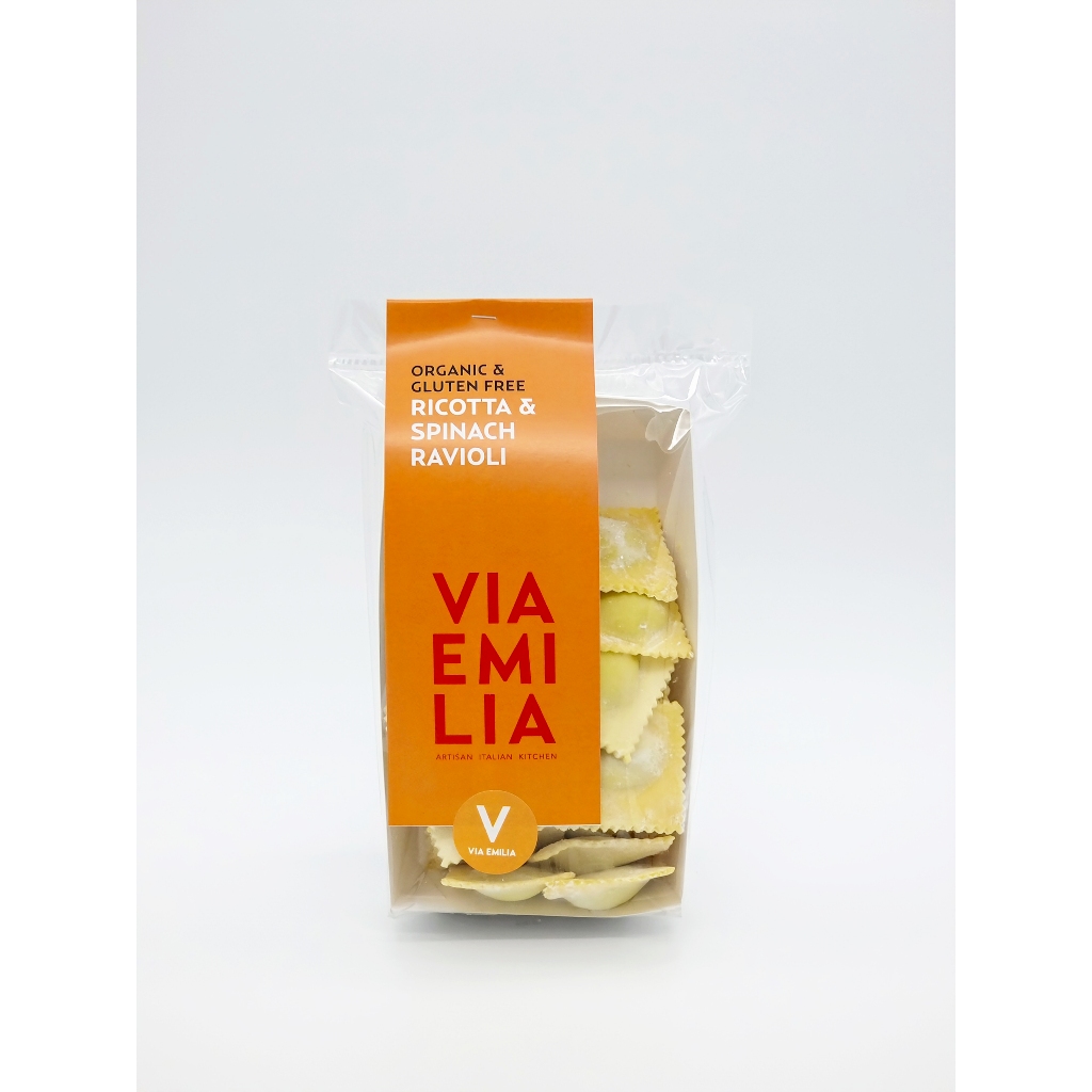

Via Emilia Frozen Pasta Gluten-Free Ravioli Ricotta & Spinach 250gr