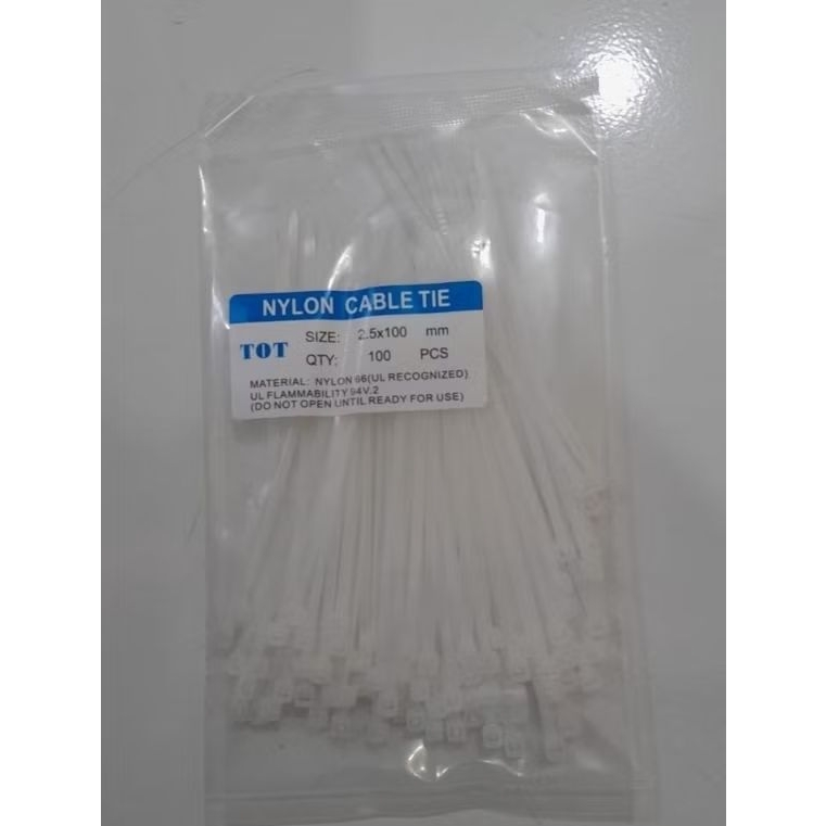 

Kabel Ties 2.5x100mm isi 100pcs Nylon Cable Tie 15cm Insulock Tis 15 cm 2.5 x 100 mm Insulok pcs