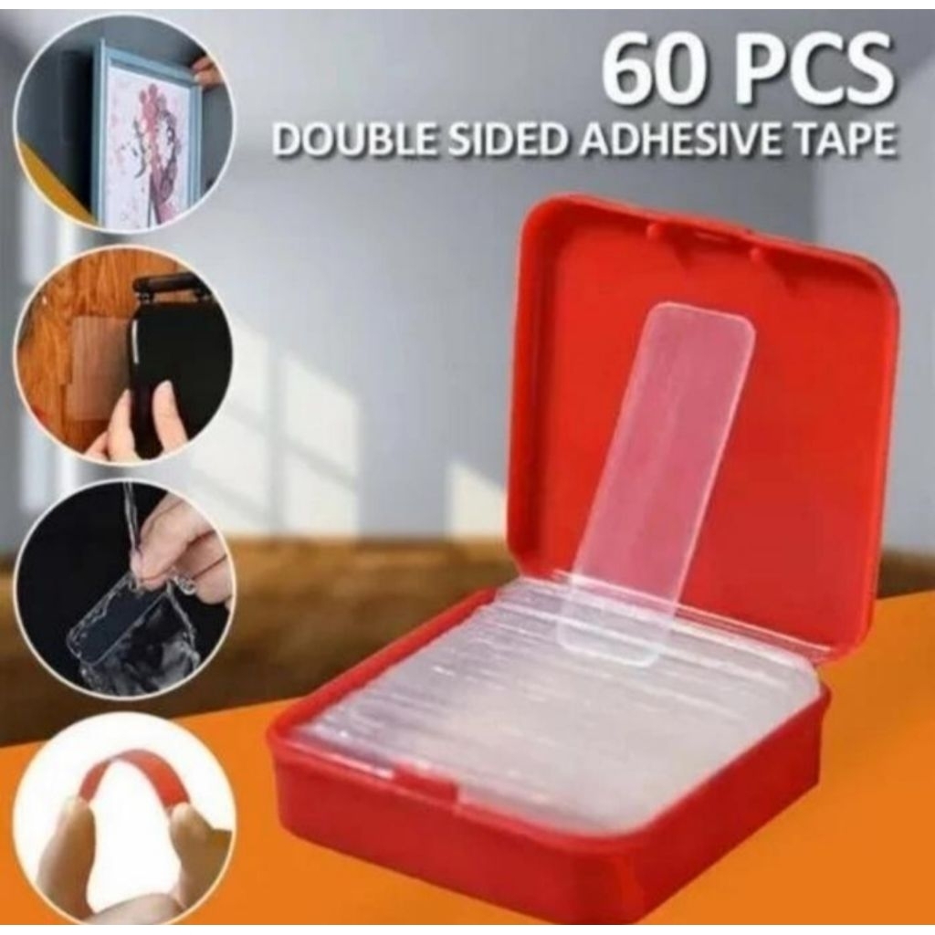 

Sticker Nano Double Tape(3 PCS )Akrilik Mini 2 Sisi Box Kotak Glass