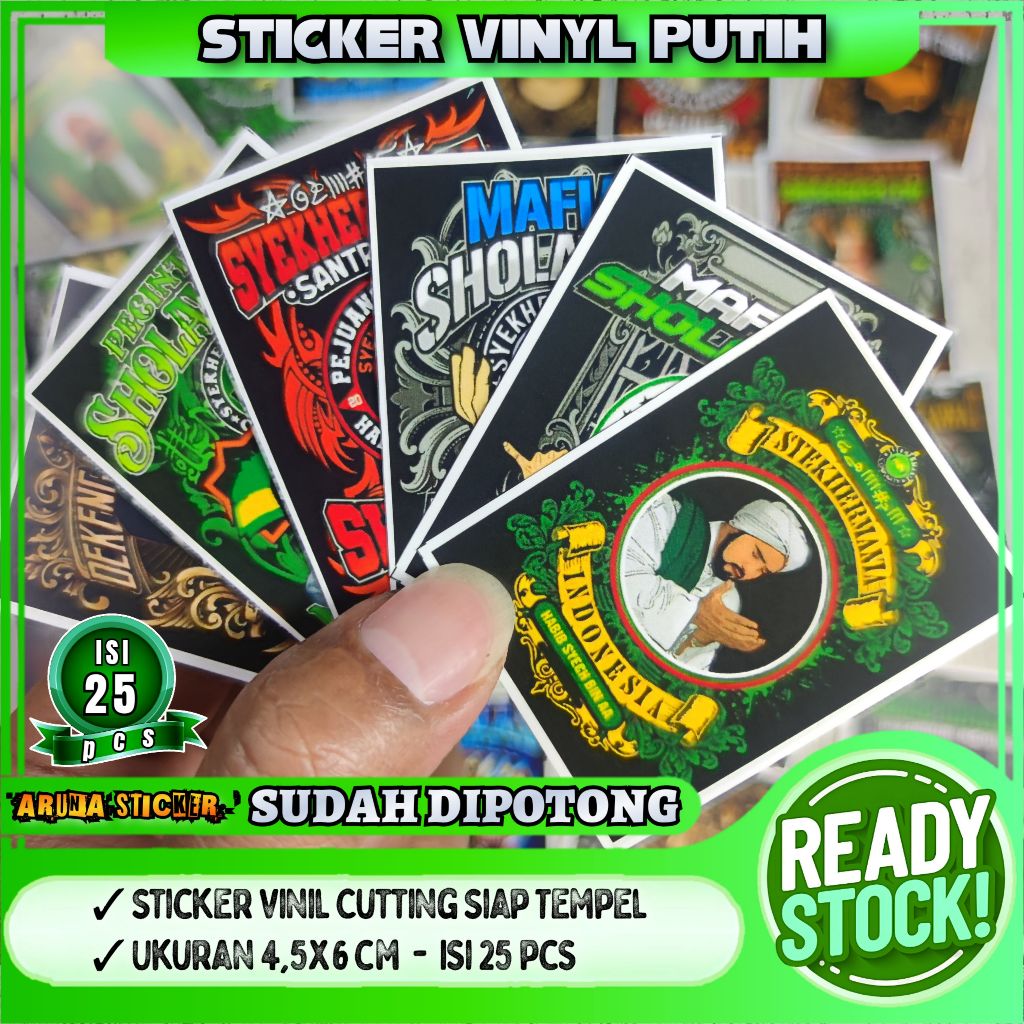 

Sudah Dipotong Sticker Sholawat Syekher Mania Isi 25 pcs