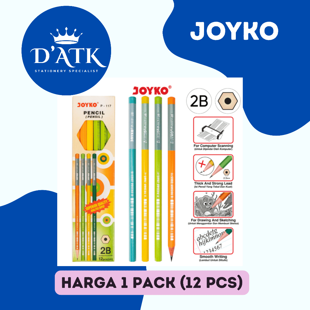 

D'Atk Pensil 2B Joyko P-117 1Pack (12 Pcs)