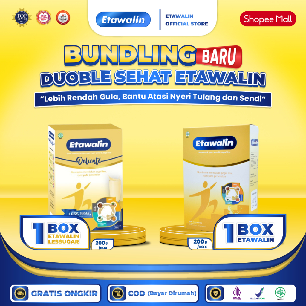 

Special Bundling 200gr Etawalin Rendah Gula Bantu Atasi Nyeri Sendi dan Pegal Linu