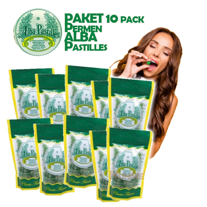 

PAKET 10 pack Permen ALBA Pastilles