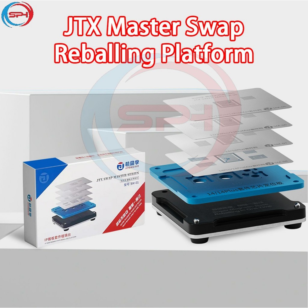 JTX SM-01 Swap Board Chips Reballing Platform 8-15PM CETAKAN IC + MOLD + KARET JITONGXUE