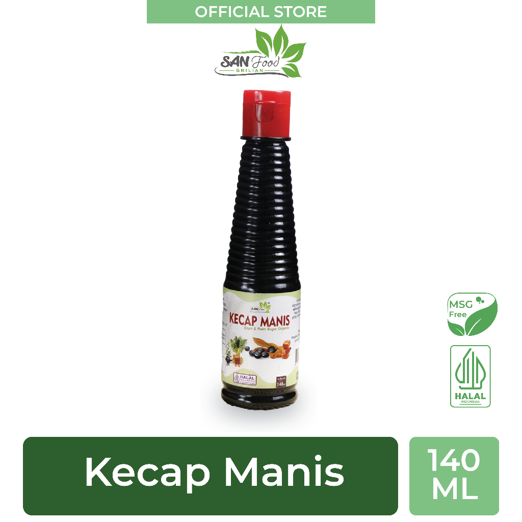 

Sanfood Brilian Kecap Manis 140ml [Paket Isi 2 Lebih Hemat] Bumbu Masakan non MSG