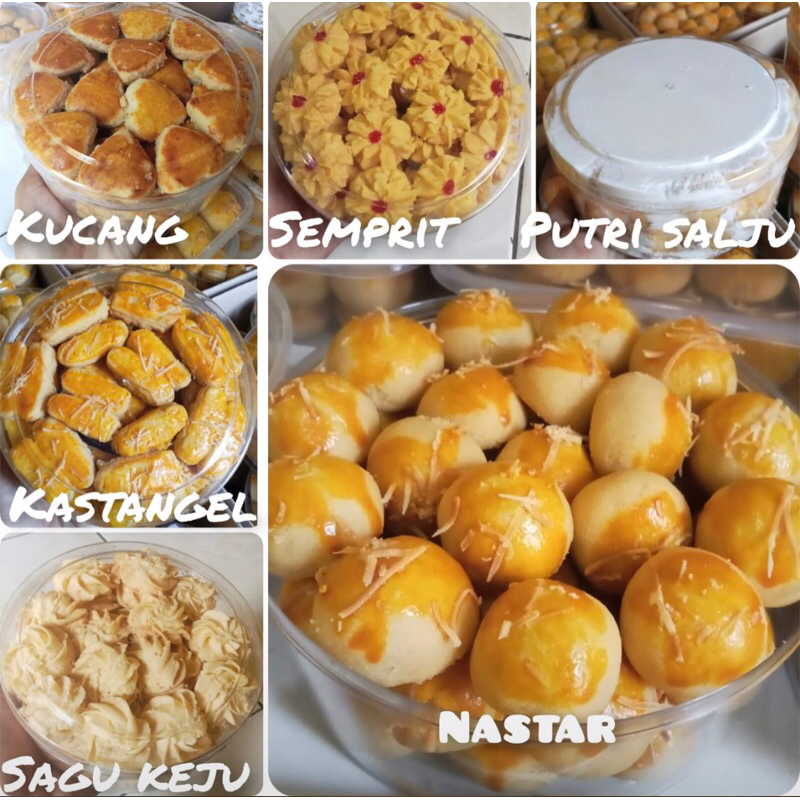 

NASTAR KUE LEBARAN PUTRI SALJU KASTANGEL KUCANG SEMPRIT SAGU KEJU