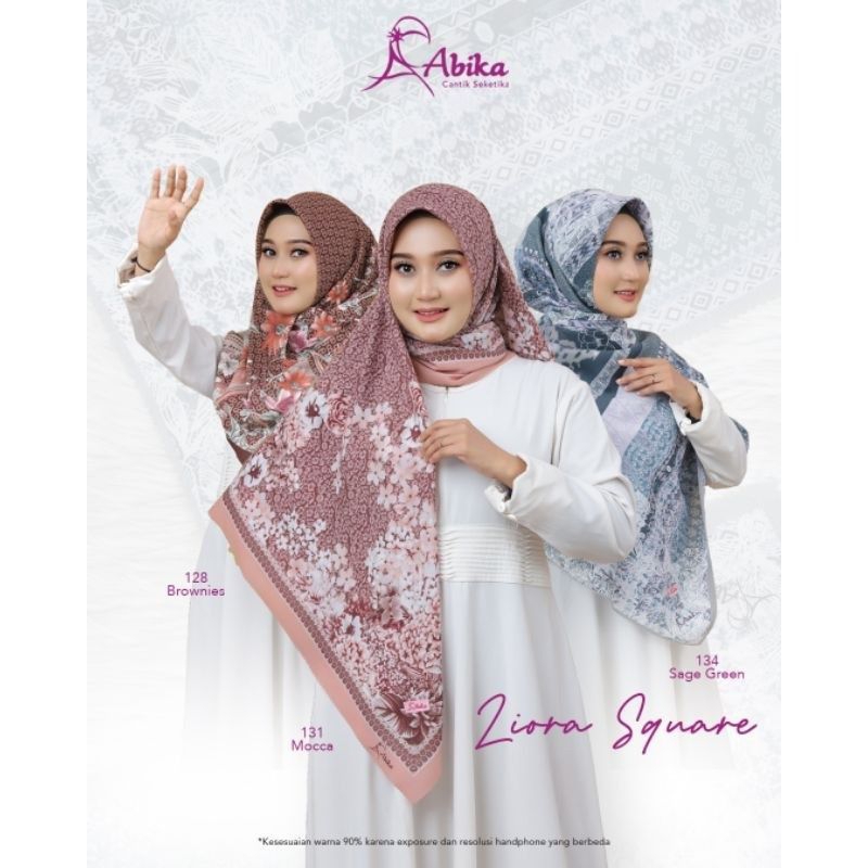 [ABIKA] Square motif Liora abika hijab jilbab terbaru segi empat kerudung voal premium 110cmx110cm f