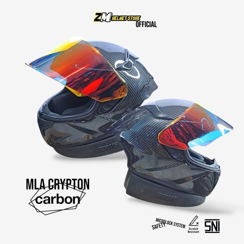 HELM MLA CRYPTON MOTIF CARBON PAKET GANTENG