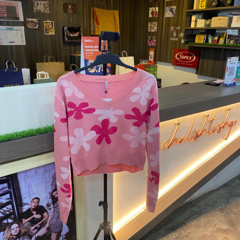 COLORBOX Sweater Wanita Lengan Panjang - MOTIF