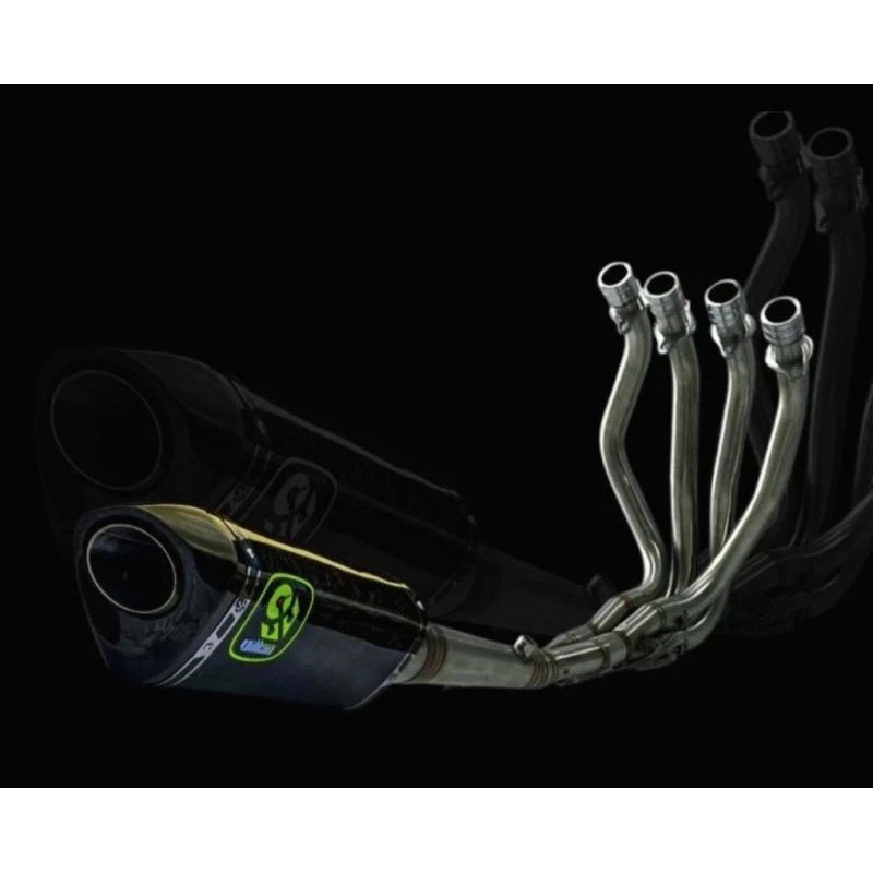 KNALPOT VILLAN MV2 FULL CARBON HEADER SILVER ZX25R/ZX25RR