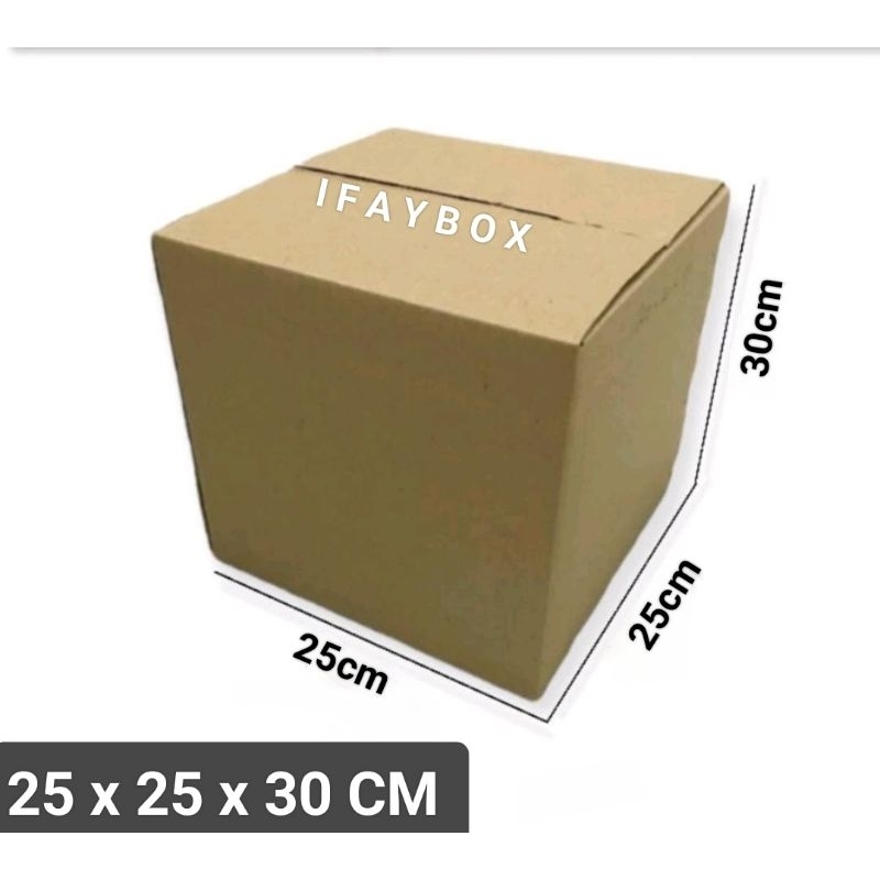 

Kardus box Ukuran 25x25x30 cm single wall polos