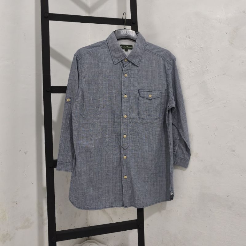 Kemeja Casual EDDIE BAUER Lengan 3/4 Original Second Murah Viral