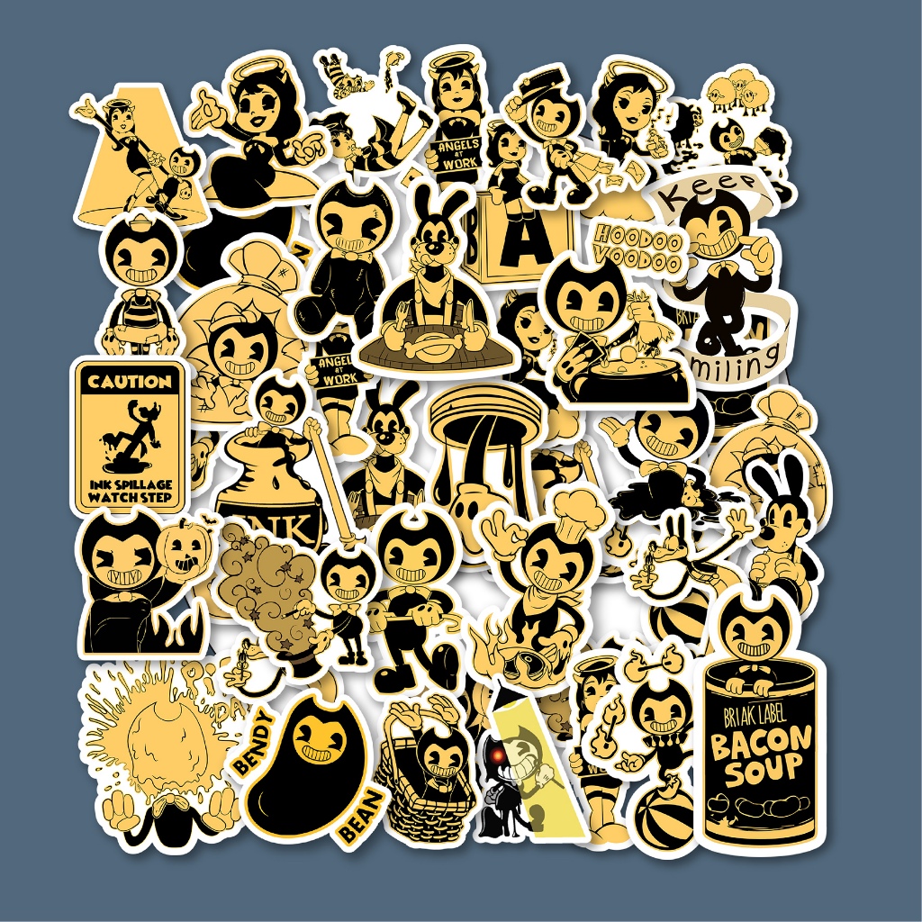 

STICKER PACK BENDY AND THE INK MACHINE | TAHAN AIR | CUTTING | HELM LAPTOP KACA KOPER CASING HP