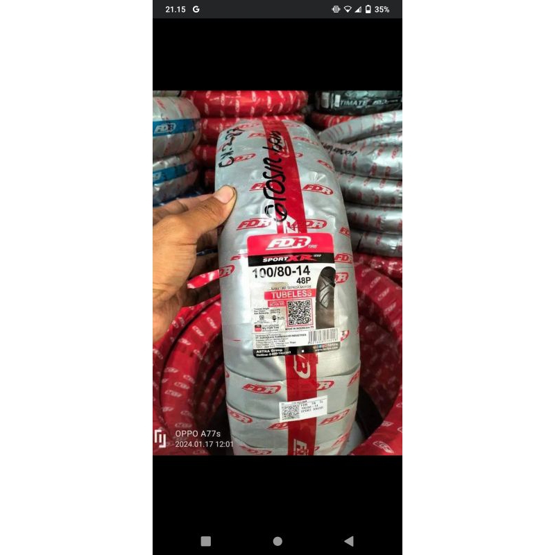 FDR 100/80-14 tipe sport XR Evo