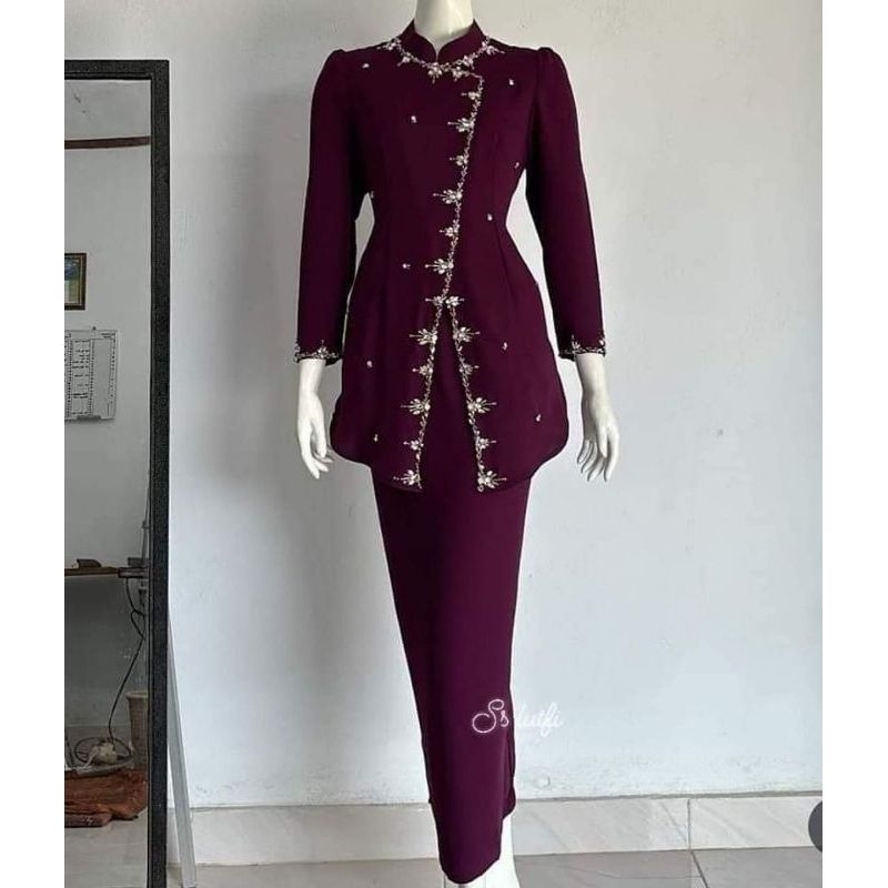 one set kurung melayu/kurung malaysia dgn payet