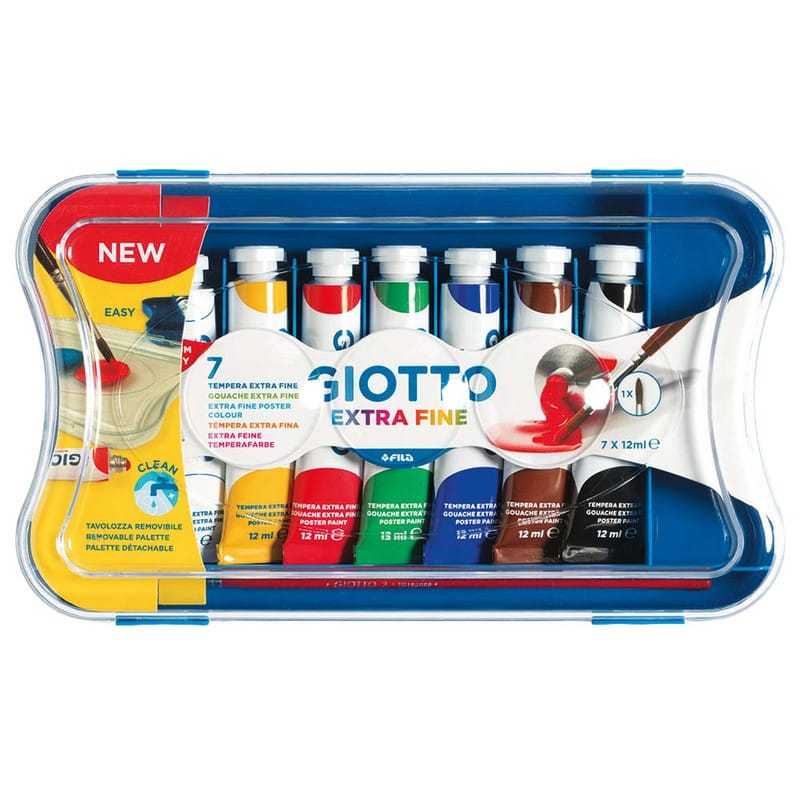 

Gramedia Karawaci-Mnh- Giotto Giotto Poster Paint 12 Ml, 7 Colours + Brush