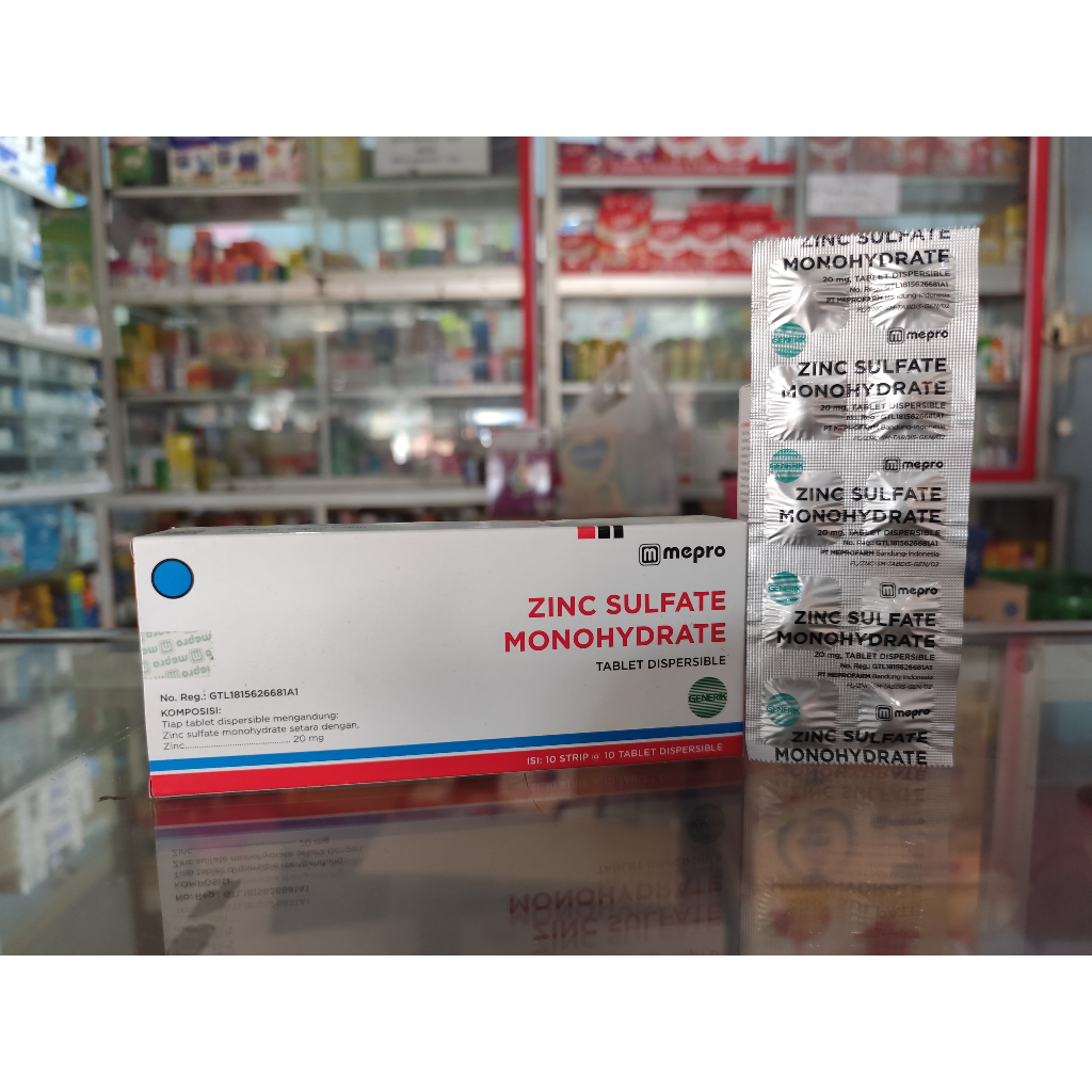 ZINC TABLET STRIP ISI10 MEPRO