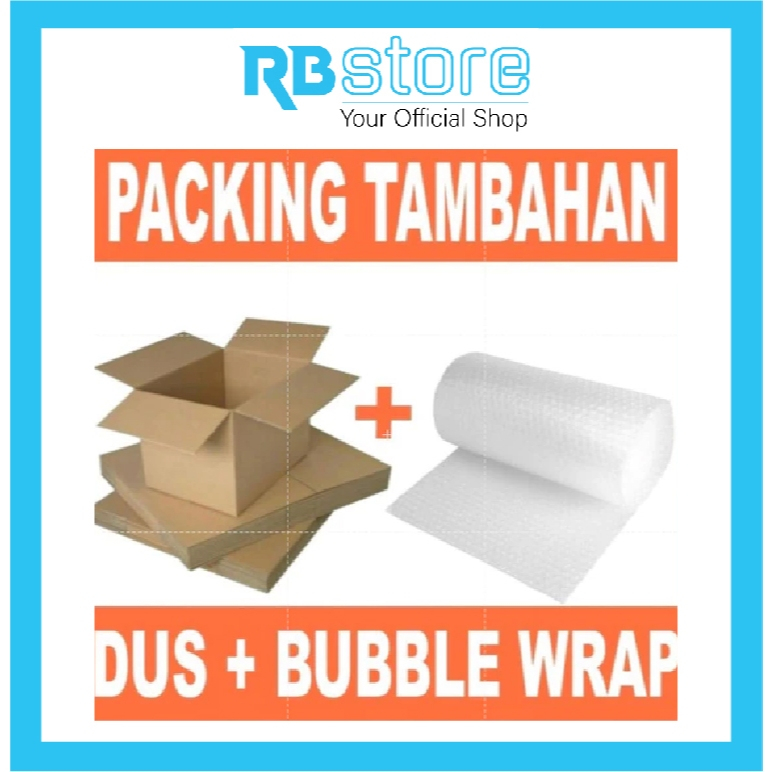 

KARDUS / BUBBLE WRAP TEEBAALLLLL PENAMBAHAN PACKING UNTUK MENGHINDARI BARANG BOCOR/ PECAH / RUSAK