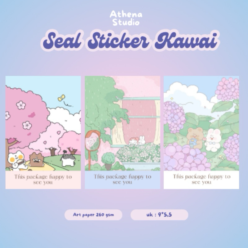 

[FREE DESAIN] SEAL STICKER KAWAI/ SEAL STICKER MURAH