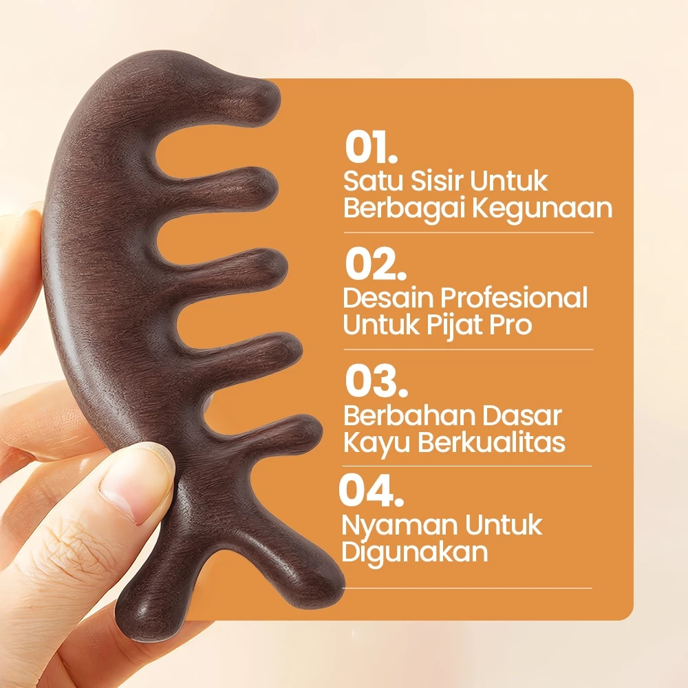 Sisir Pijat Terapi Rambut Kepala Leher Bahu Jidat Serbaguna