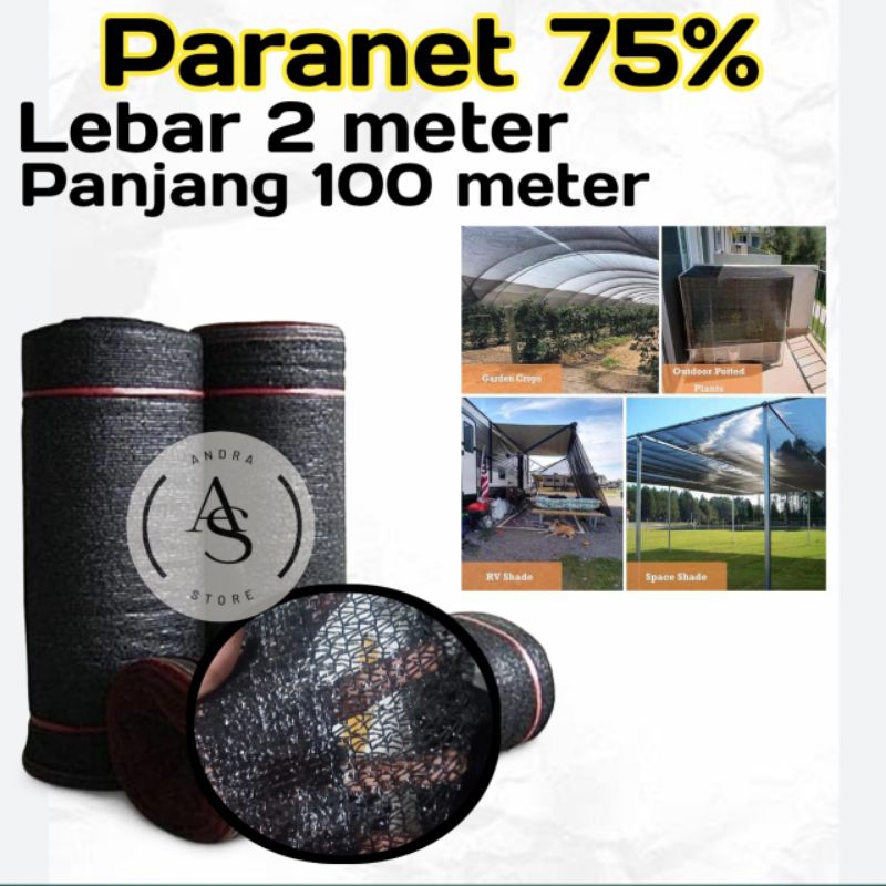 Paranet 75% Lebar 2 meter panjang 100 meter