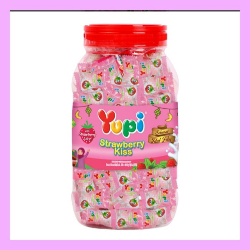 

Yupi Gummy Candies Strawberry Kiss Toples 240gr