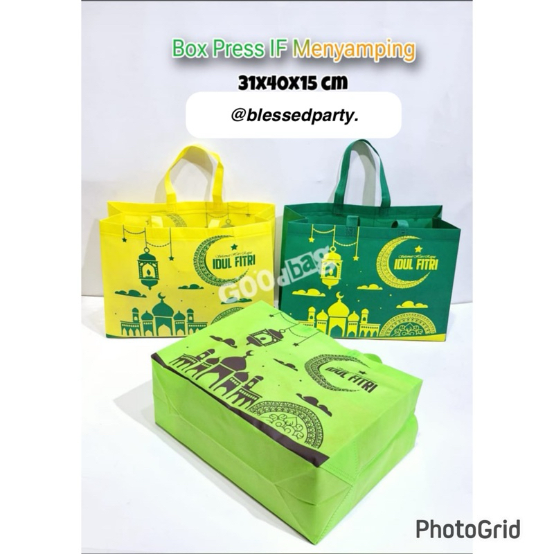 

12 pcs Box IF Paperbag Hampers Idul Fitri Lebaran Goodiebag Kantong Hari Raya