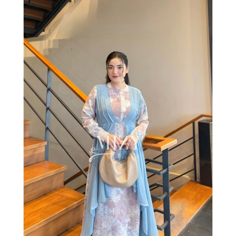 ABILA MAXI DRESS Kondangan Gamis Terbaru Dres Pakaian Wanita Kekinian Remaja Modern Fashion Muslim B