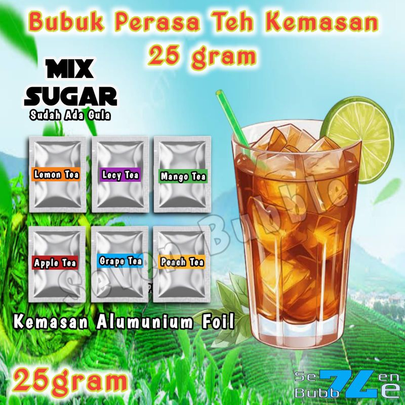 

Bubuk Perasa Teh Aneka Rasa Buah 25gr Serbuk Minuman Rasa Untuk Teh Kemasan 25 gram