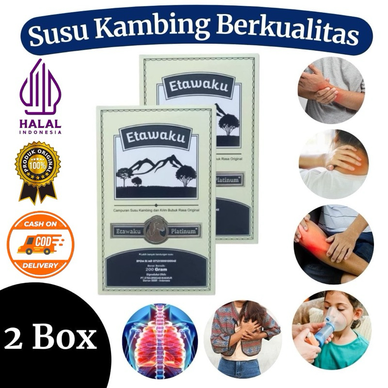 

(COD) 2 Box Susu Kambing Etawaku Platinum | Atasi Asma Sesak Nafas Bronchitis | Nyeri Sendi