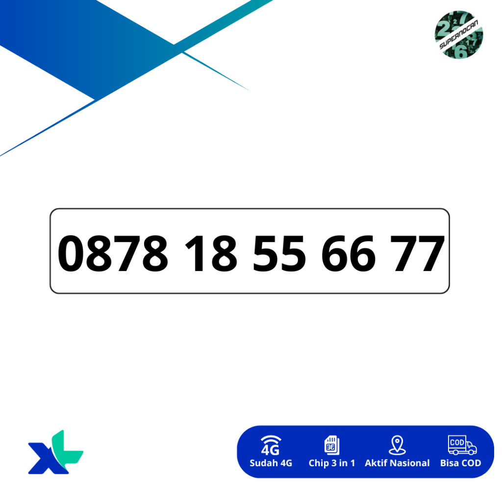 NOMOR CANTIK XL SERI NAIK 55 66 77 - 4G READY