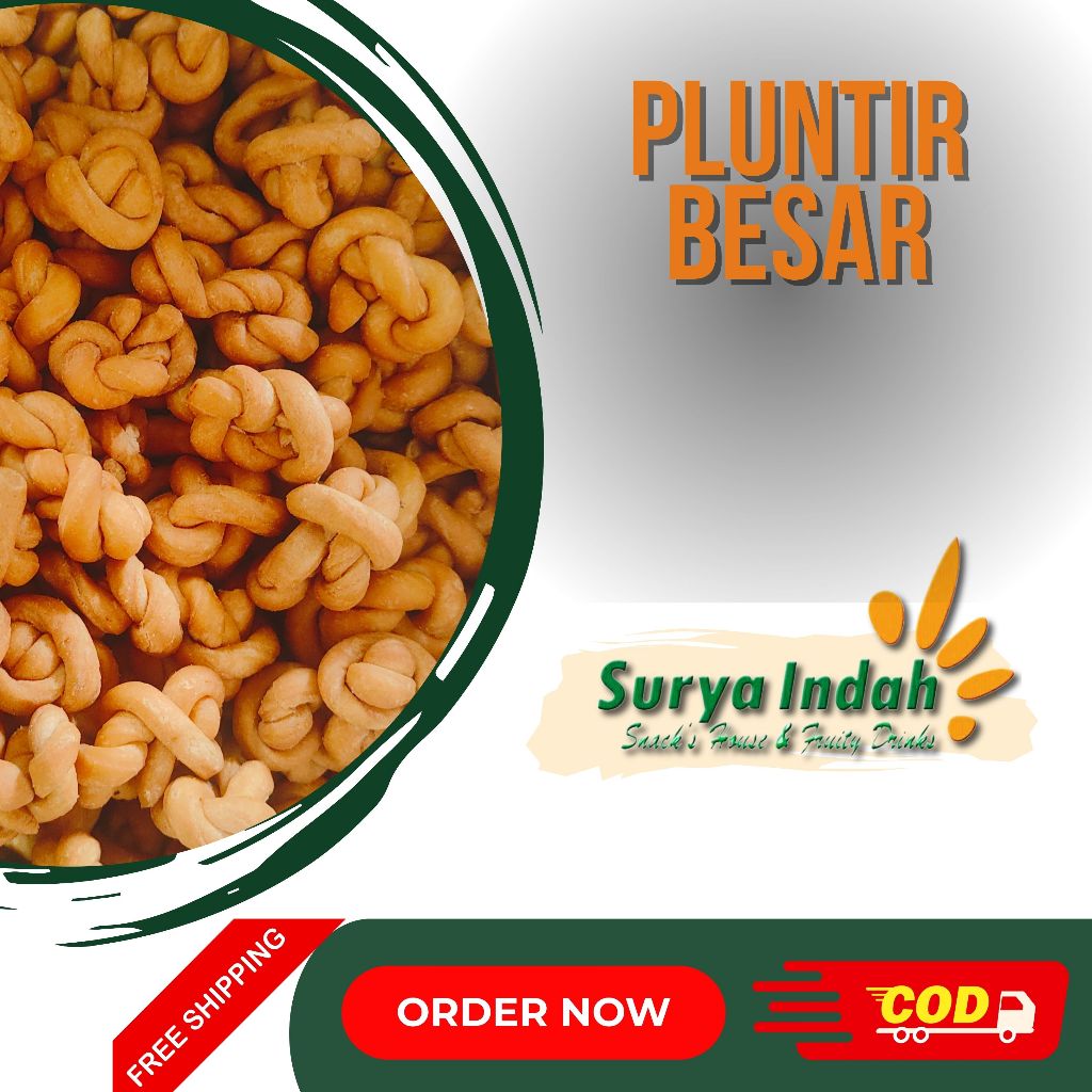 

Pluntir Besar Los per 100gr enak renyah Surya Indah Jombang