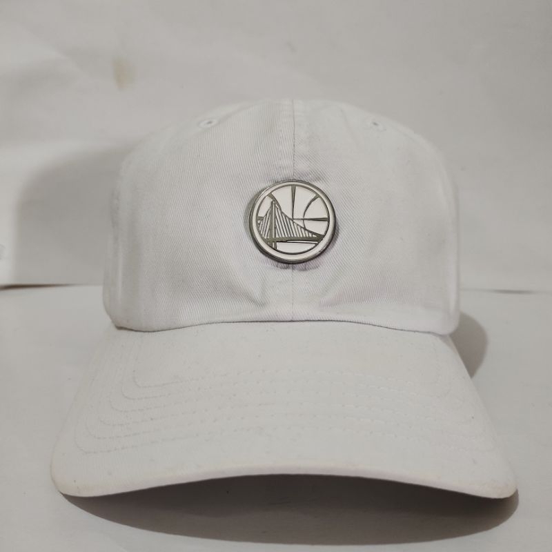 Topi NBA GSW Golden State Warriors White Unstructured Cap