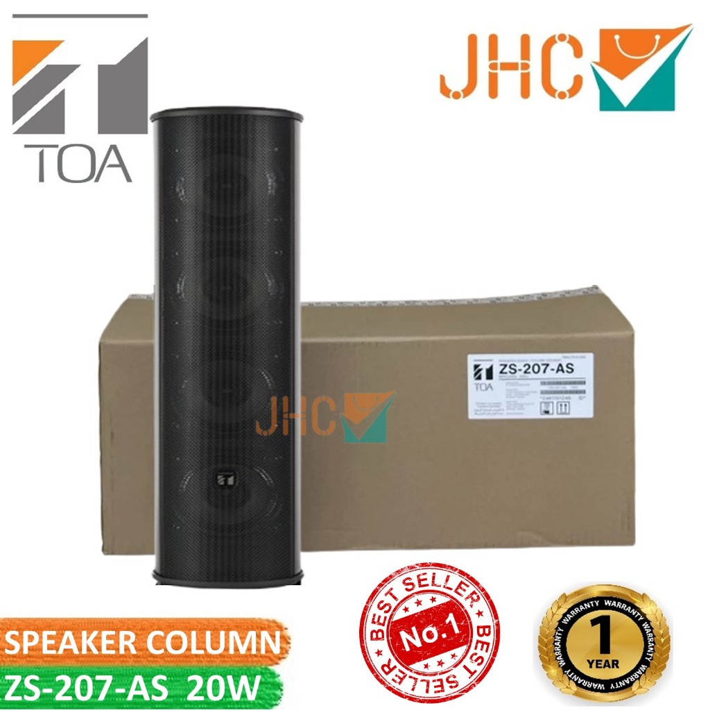 TOA Speaker Column ZS-207-AS 20 Watt - Speaker Dinding SEKOLAH IBADAH MASJID KANTOR PARKIR TOA ZS207