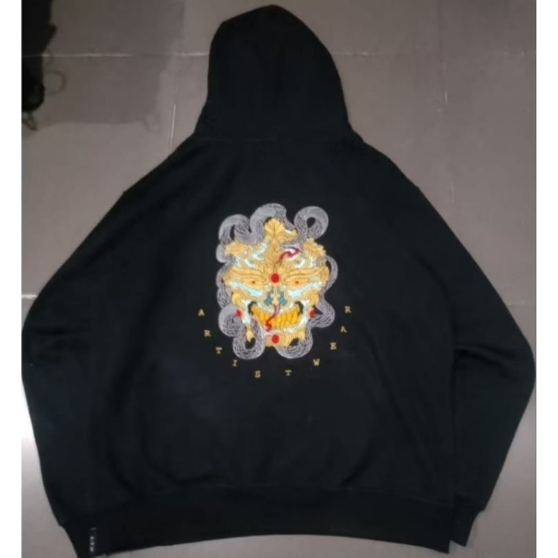 hoodie Artist Wear big logo bordir