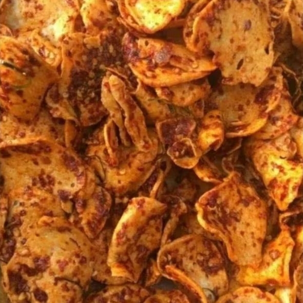 

Kripik Basreng Bulat Extra Pedas Bumbu basah Daun Jeruk