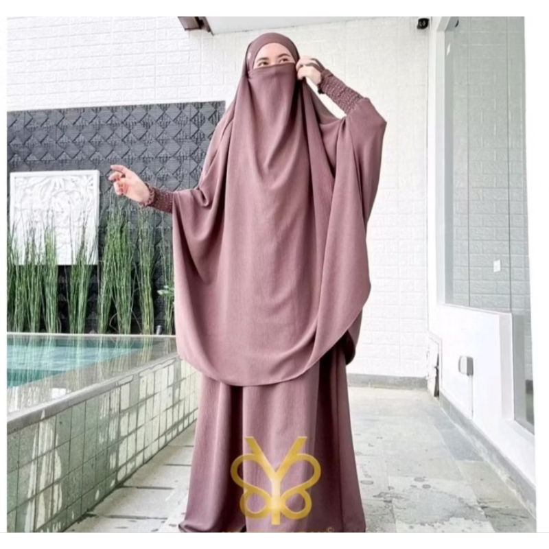 FK khadijah Yoora Sarah black (khimar saja) preloved