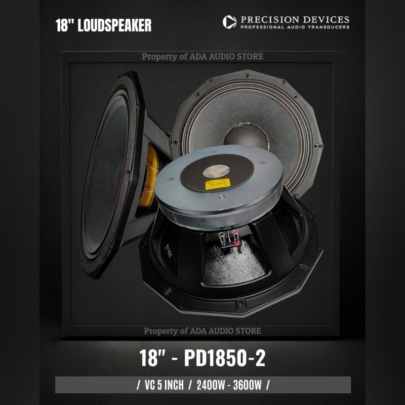 Komponen Speaker 18 IN PRECISION DEVICES PD1850/2 PD Stiker Kuning 1850 Grade A Original 2400W VC5