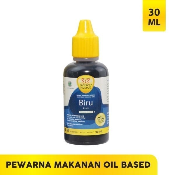 

KOEPOE OIL BASE Warna BIRU 30ml Pewarna Makanan Food Grade Coloring Sumbo Blue Bahan Campuran Adonan Macaroon Buttercream Icing Sugar Kue Roti Cookies Basis Minyak Original Murah Malang Jatim