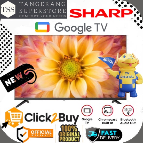 TV SHARP SMART GOOGLE TV 2K LED 43 INCH FULL HD HDR BLUETOOTH C43GH3000 2T-C43GH3000i C43GH LED SHAR