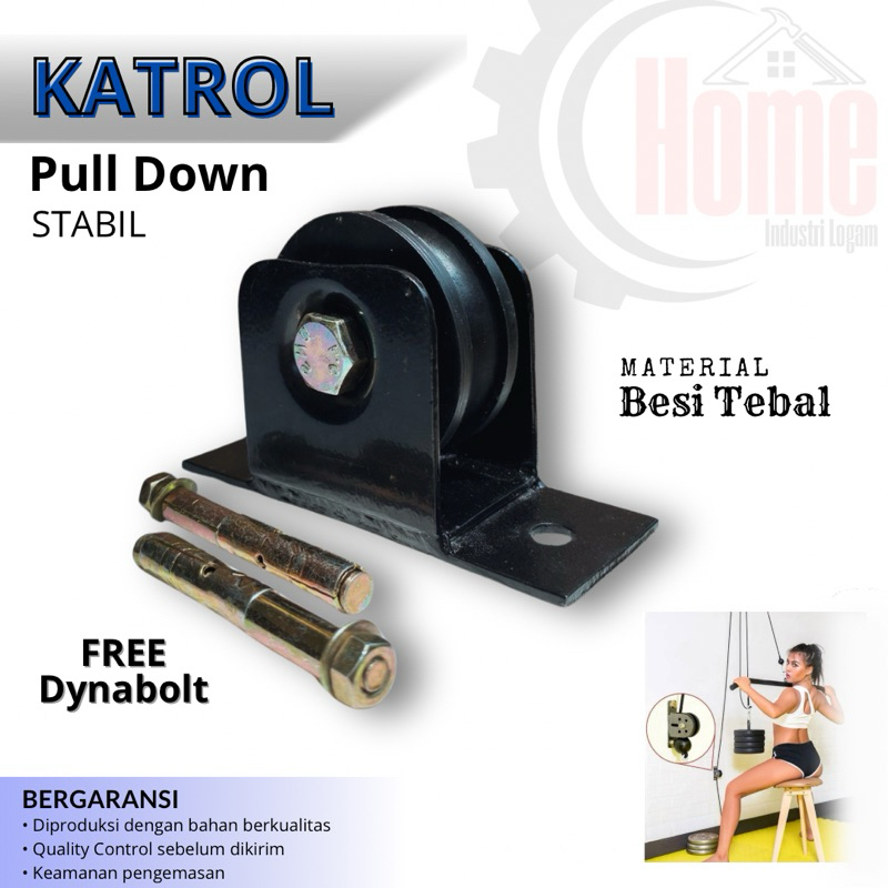 Katrol Pulley Pulldown Gym Rumah | Alat Fitness Latihan Beban Pulley Cable System Home Gym