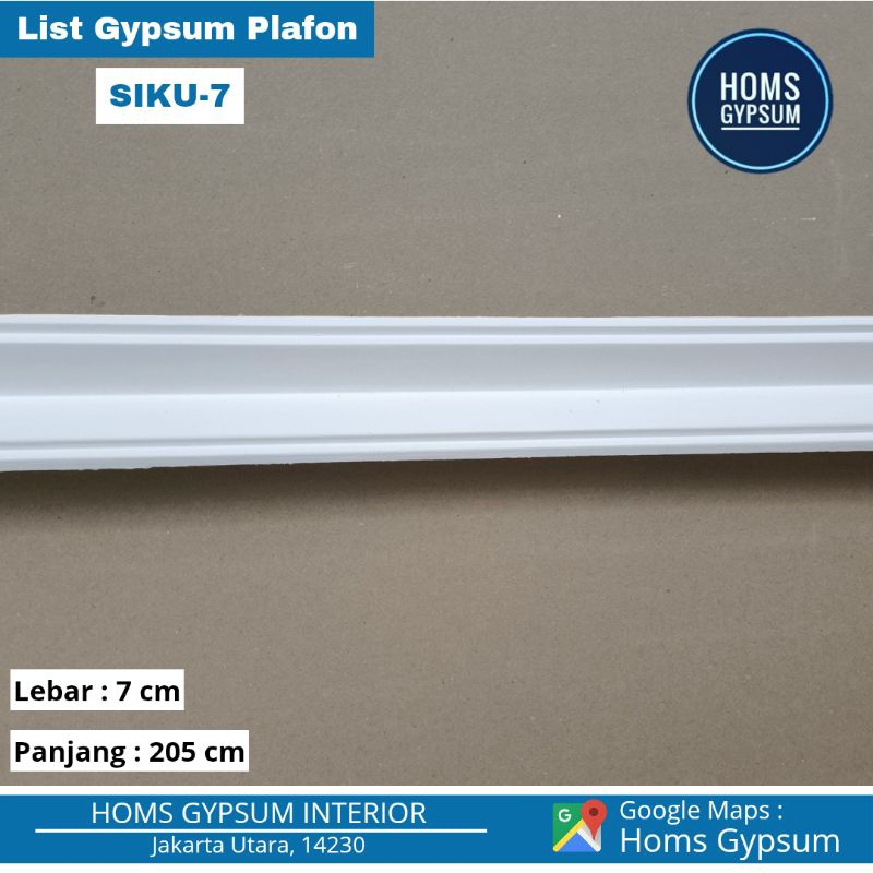 List Gypsum Polos Minimalis Siku 7cm