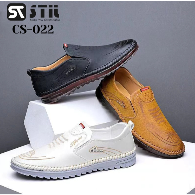 Sepatu Import Pria Aston Casual Formal COD | Sepatu Slip On Kulit Pantofel Pria K20