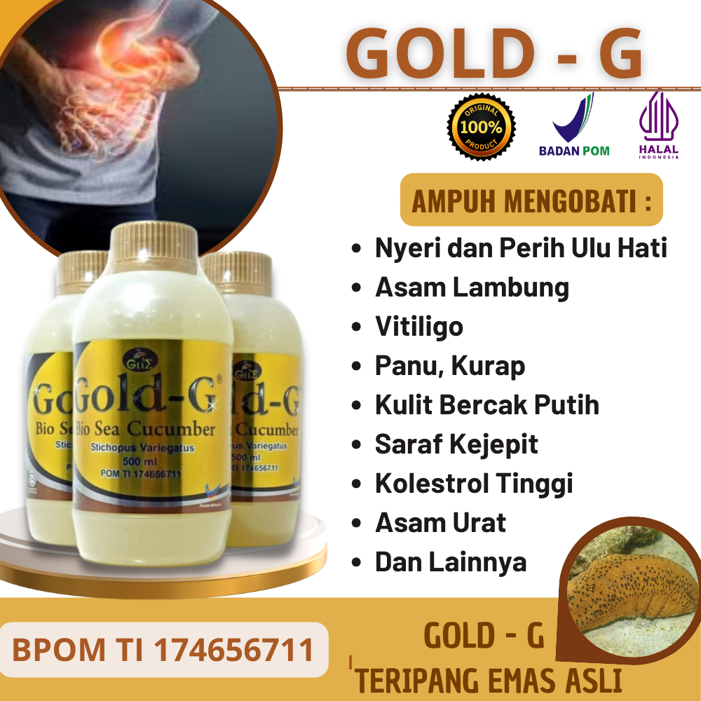 GOLD-G Obat Lambung Paling Ampuh | Mengobati Tukak Lambung Gerd, Anxiety Tiens, Panas Dalam, Sakit K