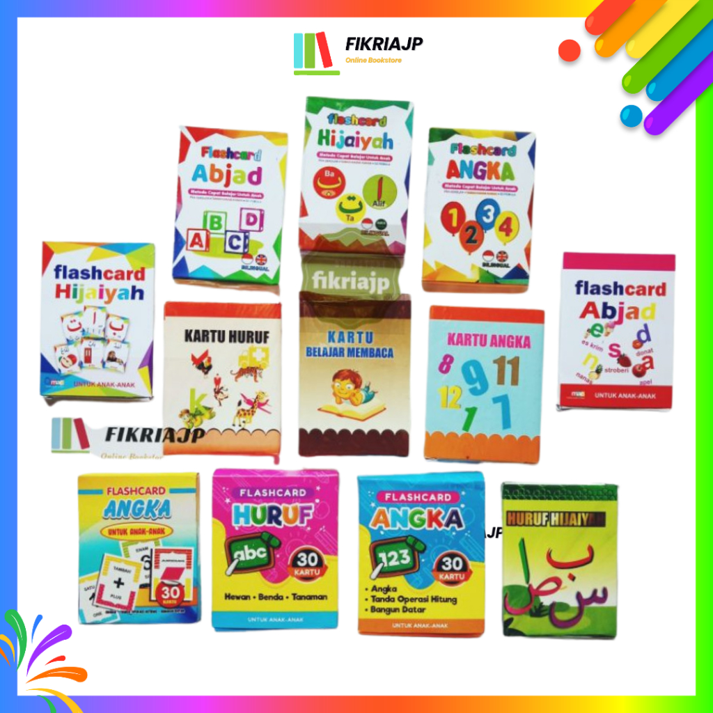 Flash Card Abjad Huruf Angka Hijaiyah/ Flaschcard Alfabet