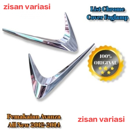 LIST CHROME COVER FOGLAMP ALL NEW AVANZA 2012-2014 ORIGINAL SATUAN