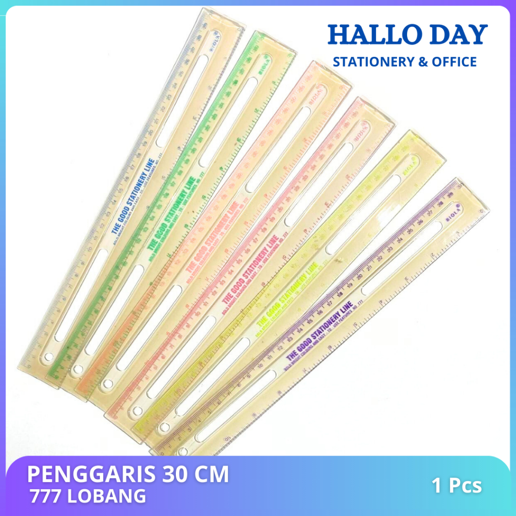 

HD Penggaris Plastik 30 cm Penggaris Sekolah Penggaris Lubang