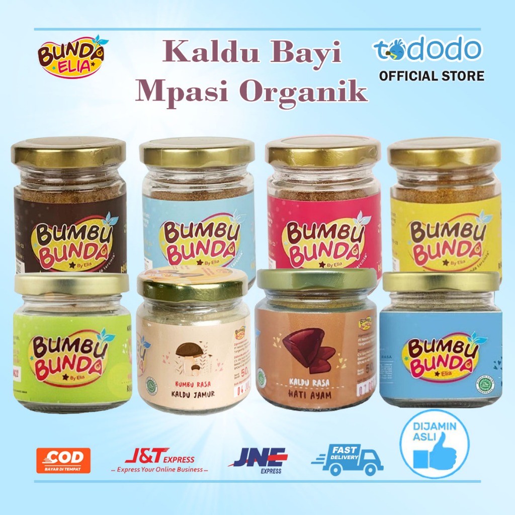 

Kaldu Bayi Anak Mpasi Non Gula Garam MSG / Organik Bumbu Bunda Elia BPOM