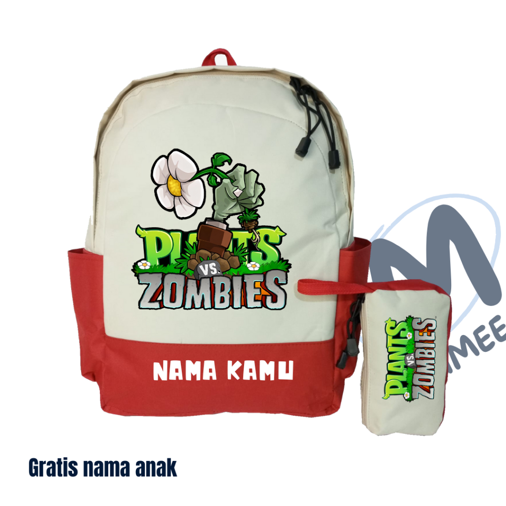TAS RANSEL ANAK GAME PLANTS VS ZOMBIES PVZ FUSION FREE NAMA I TAS COSTUME MURAH I TAS ANAK COSTOME K